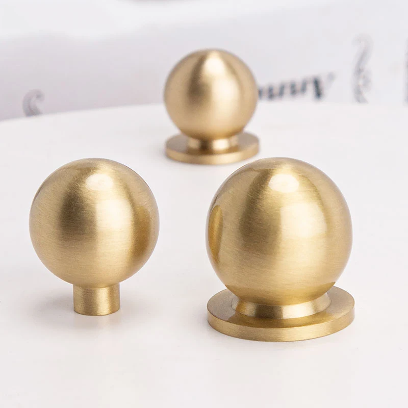 

4 шт., твердые латунные шариковые мебельные ручки, ручки для ящиков, шкаф, кухонный шкаф, комод, ручки для винного шкафа