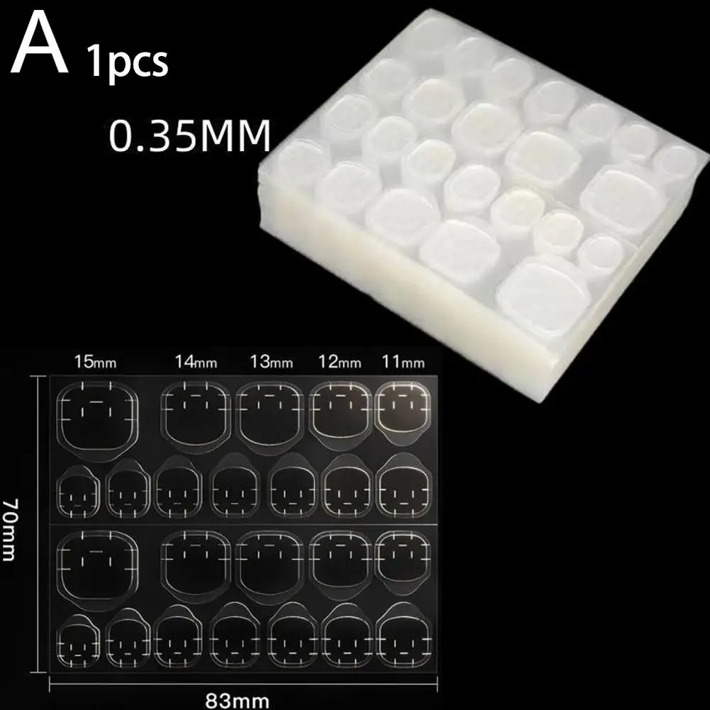 1/5/10Pcs Double Side Glue Nail Sticker Nail Glue Stickers Transparent Waterproof Double-Sided Nail Jelly Glue Fake Nail Art Tap