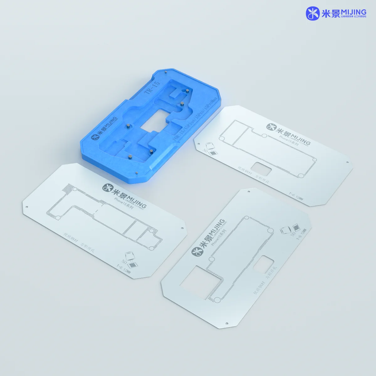 MiJing Z20 Pro 4 IN 1 Fixture For IPhone 15 Series Middle Layer Motherboard Reballing Soldering Platform With Stencil