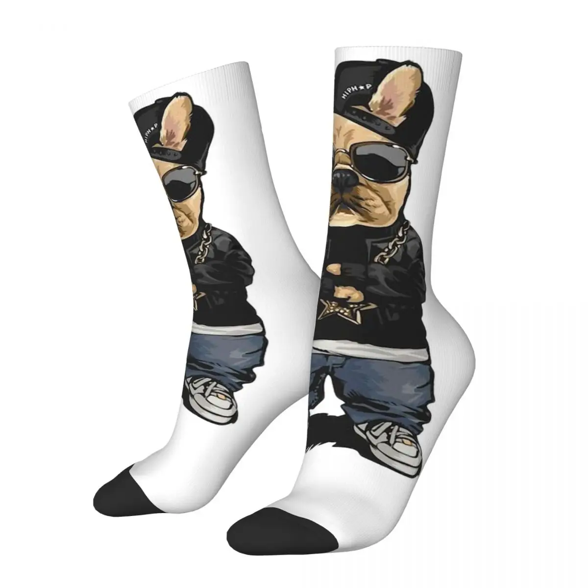 Non brand,pattern Cute Pets Bulldog cosy Unisex Socks Running Interesting Four Seasons Socks