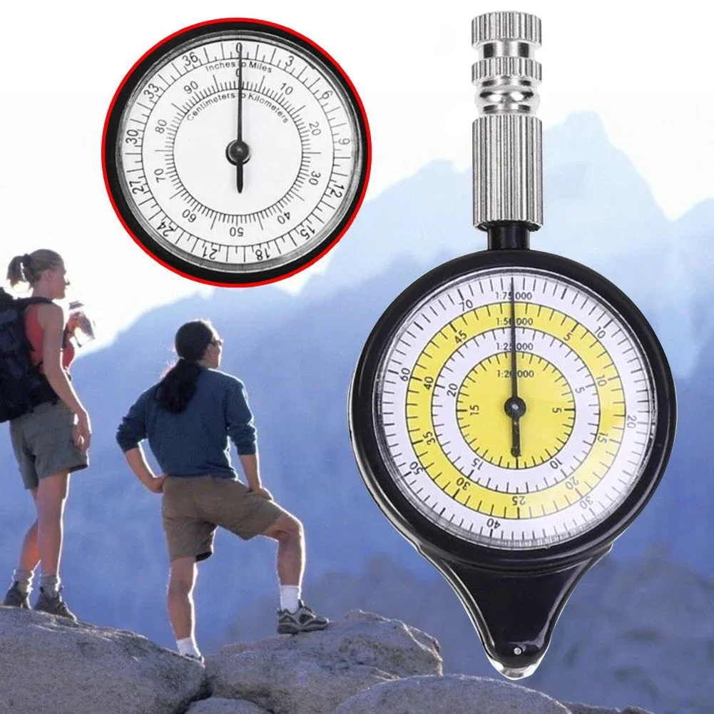 

Map Rangefinder Odometer Multifunction Compass Curvimeter Climbing Map Scale Ruler Outdoor Hiking Camping Survival Guiding Tools