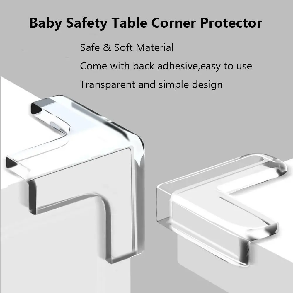 

4Pcs Soft Security Safety Silicon Anticollision Strip Corner Guards Edge Protection Table Corner Protector