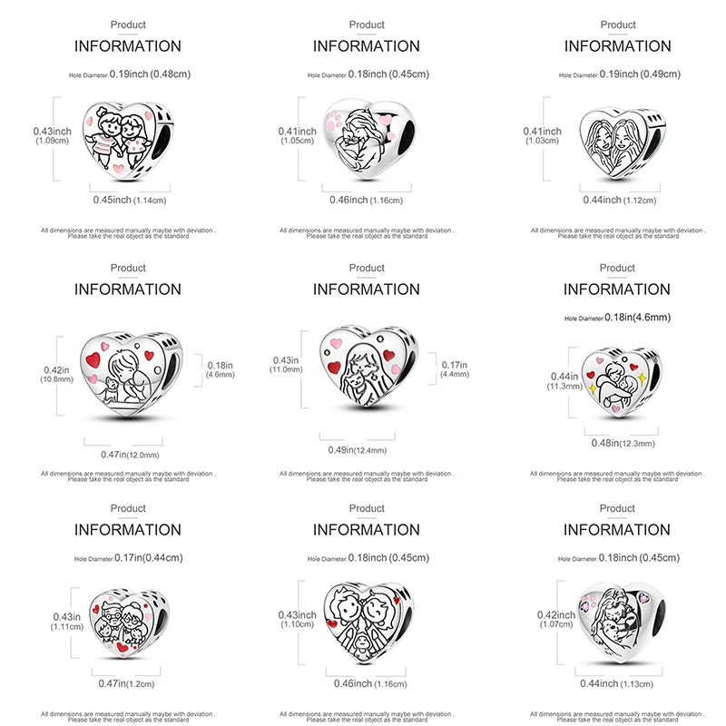 Boys Girls lovers 925 Sterling Silver Sister Heart Friendship Mom Charms Fit Original Bracelet Women Jewelry Girl Making Beads