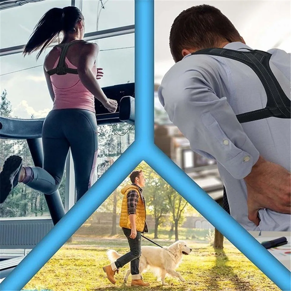AOLIKES Posture Corrector for Men and Women - Upper Back Brace Straightener with Adjustable Breathable Clavicle Support