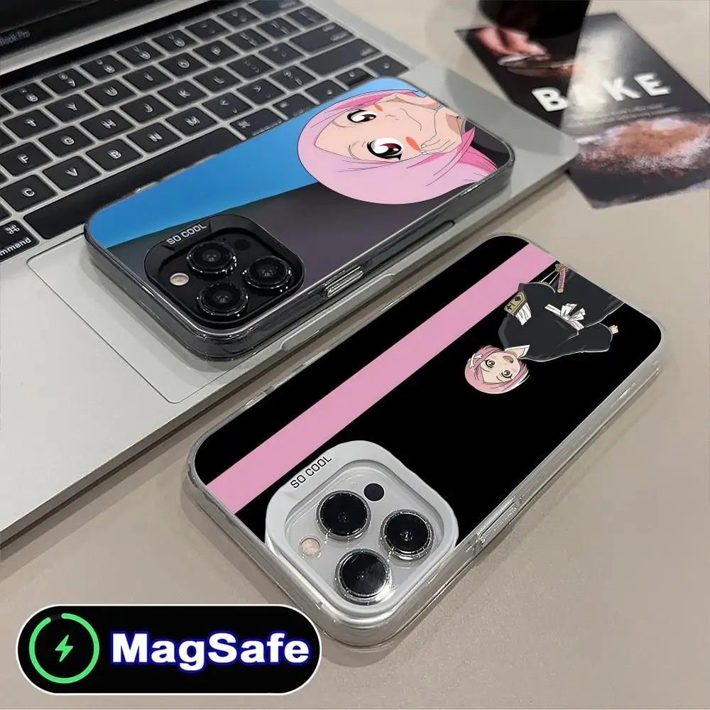 

Bleach Kusajishi Yachiru Phone Case for iPhone 16 15 14 13 12 11 Pro Max Plus MagSafe Translucent Colour Printing Luxury Pretty
