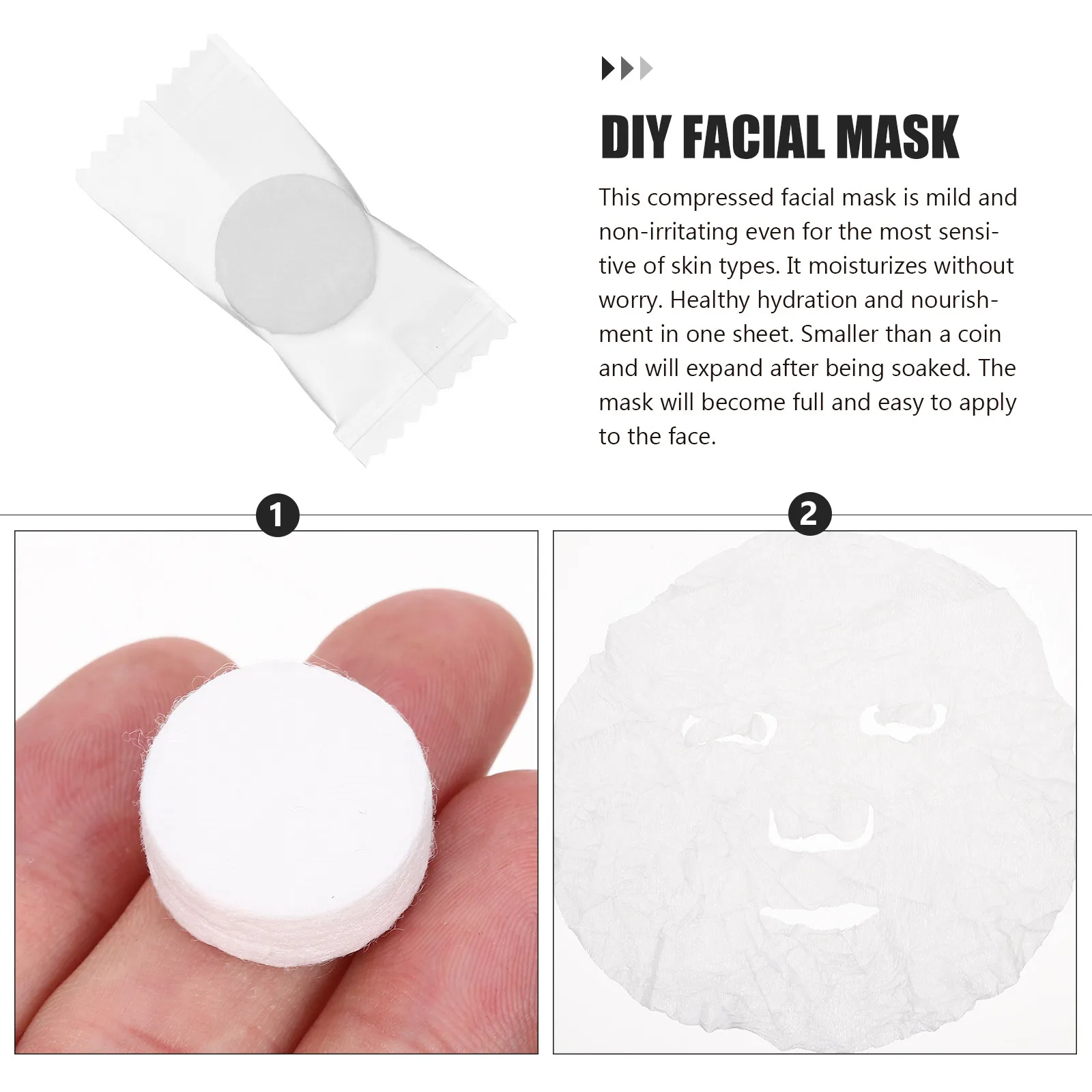 100Pcs Compressed Facial Mask Sheet Lightweight Breathable DIY Face Mask Paper High Absorption Cleanser Women Skin Care Tool view 3