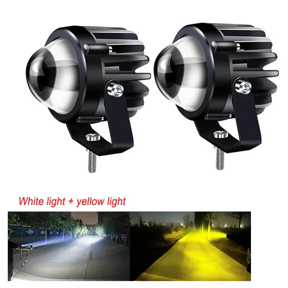 

LED Laser Spotlight Fog Light Lens Universal 6000K External Motorcycle Light Projectors Car Auxiliary Light Assemblie 12V-80V