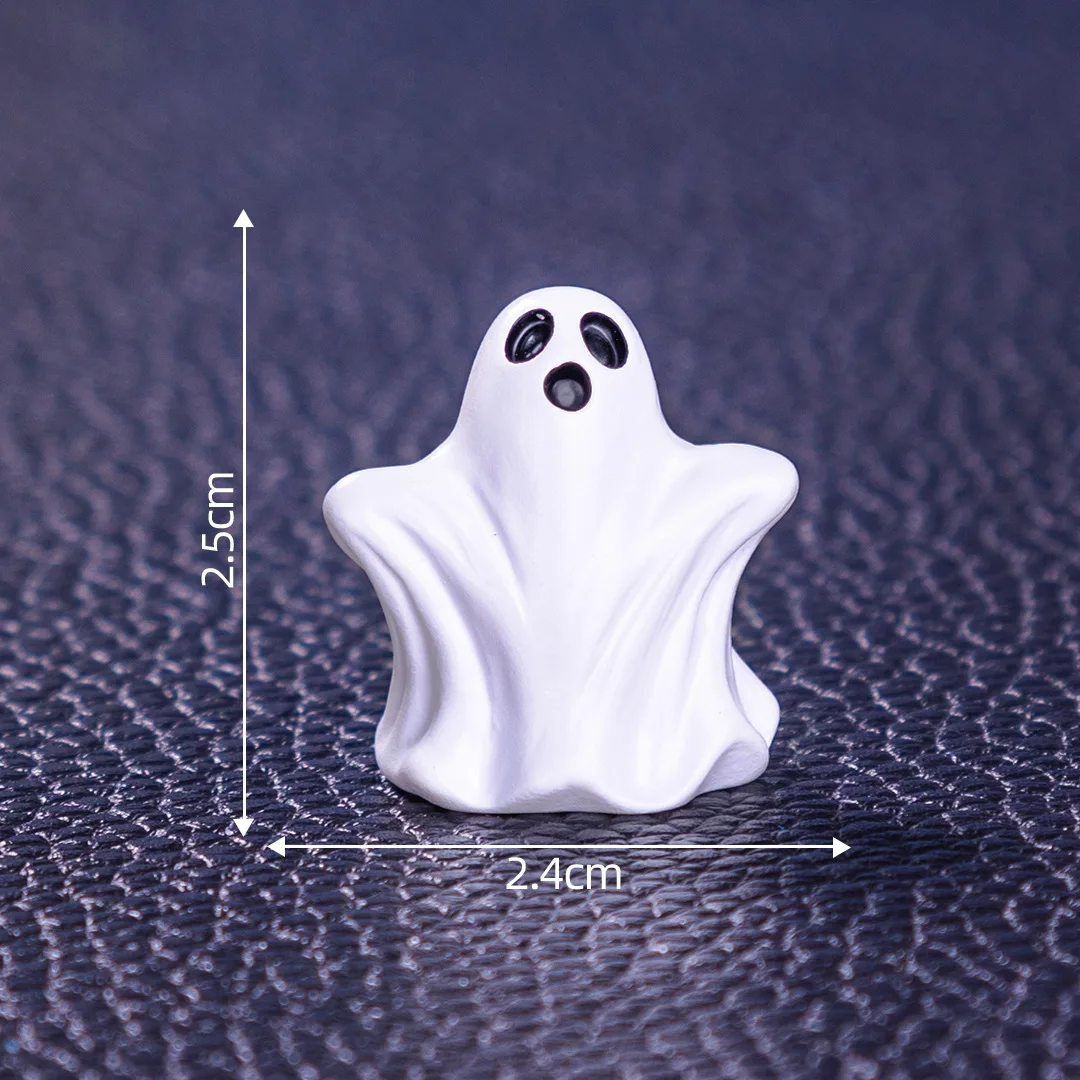 CatXaa Halloween Pumpkin Ghost Spirit Death Castle Small Resin Figurine