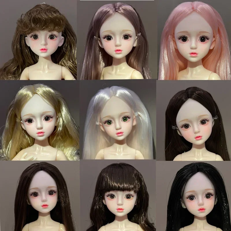 1 Pieces Head for 12inch Sister Girl Doll's Head 30cm Baby Doll Accessories Dressup Toy