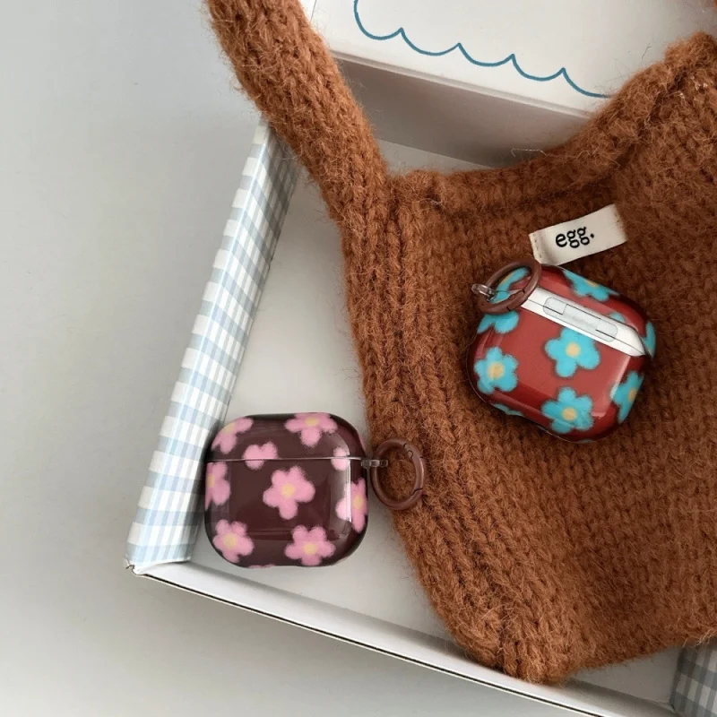 グラフィティぬいぐるみフラワーシンプルイヤホンケース Appleairpods2/3対応漫画フルカバーPRO2/PRO3