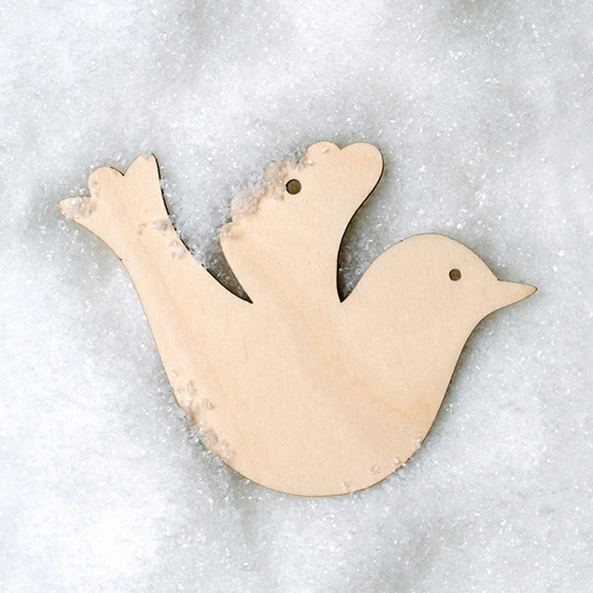 

10 Pcs Wooden Christmas Bird Pendant Decor Tree Ornament Signs Decorations Ornaments Round