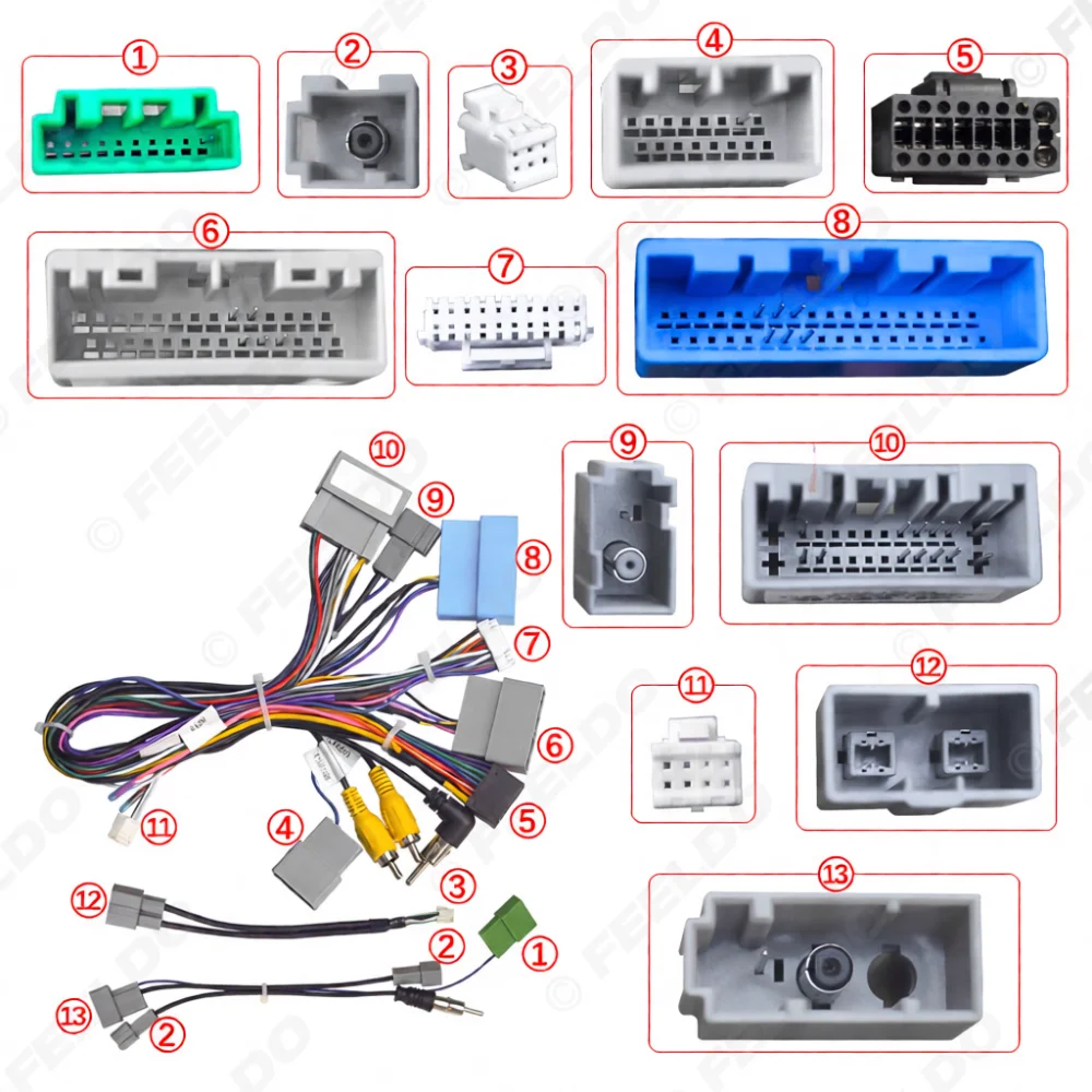 Android Screen Power Wiring Harness For Honda Civic CRV 2023 Car Stereo Navigation Conversion Cable Plug And Play Canbus