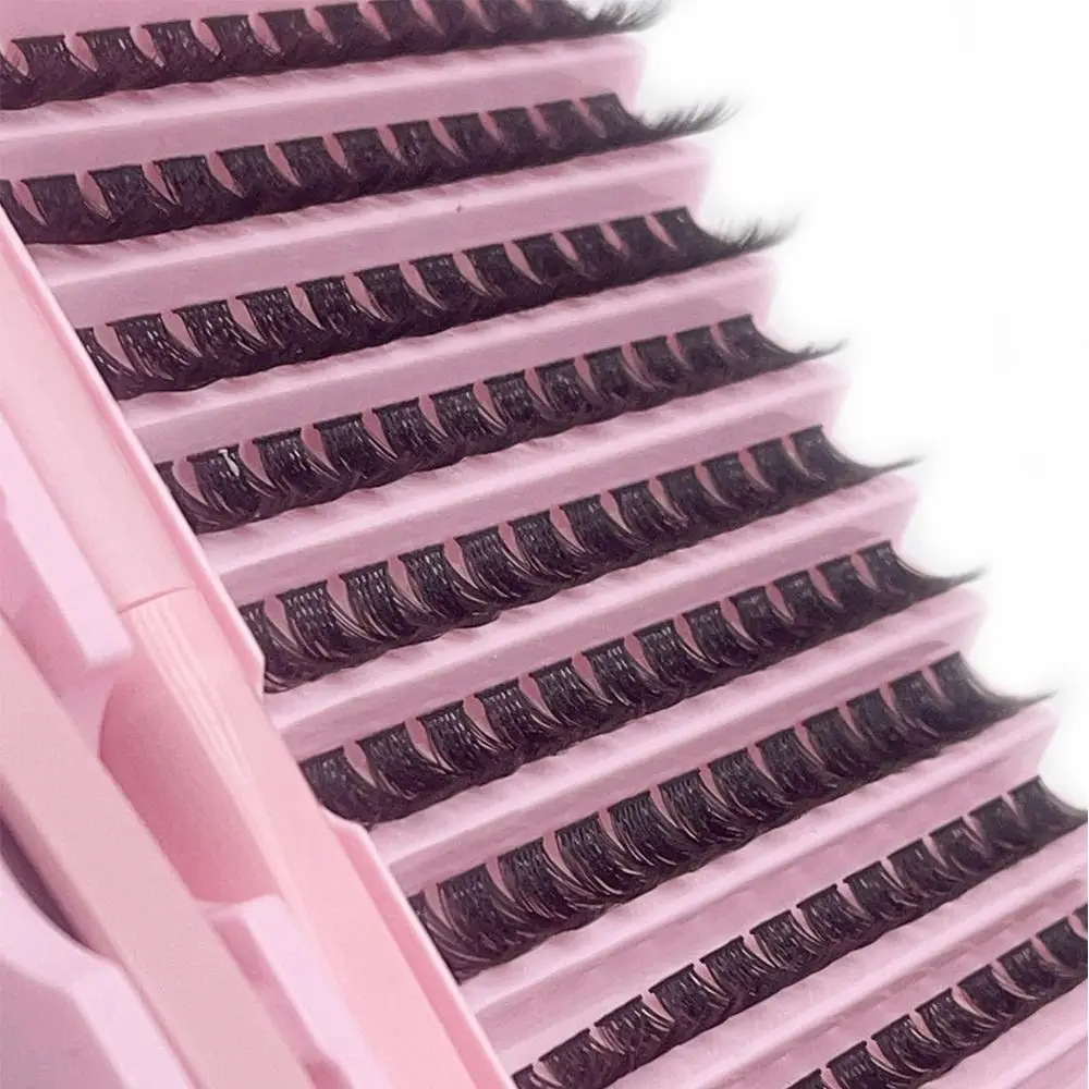 Kit de cílios postiços feitos à mão, comprimento misto, com cola, faça você mesmo, cílios individuais, fofos, auto aplicação, cílios postiços em casa