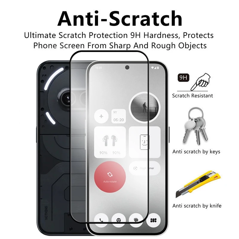 For Nothing Phone 2a Glass Nothing Phone 2a Tempered Glass 2.5D Full Cover Glue HD Screen Protector For Nothing Phone (2a) Film - Image 2