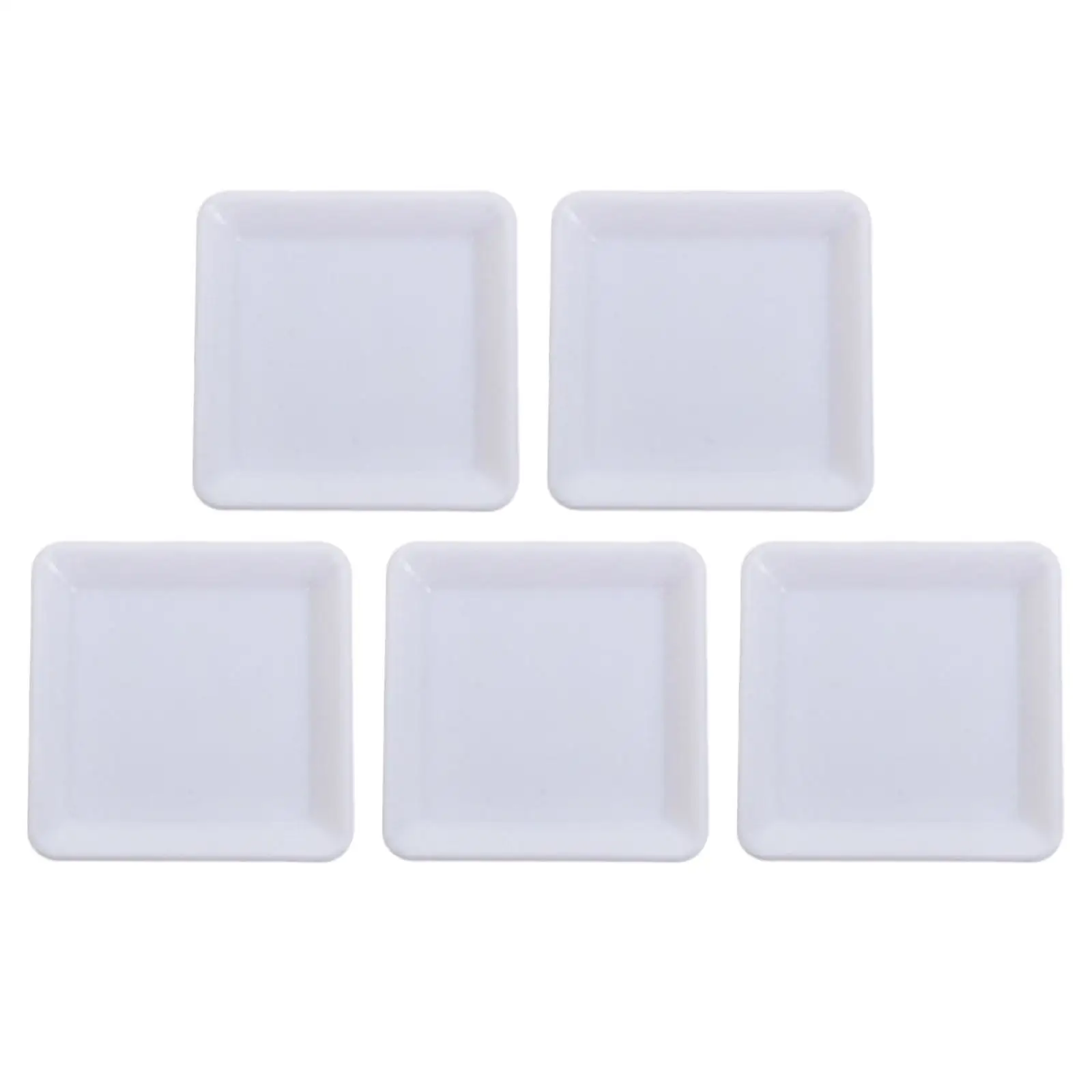 6x 5 Stücke 1:12 Miniatur Schüssel Tablett Mini Teller Gerichte Micro Landschaft Leben Szene Simulation Küche Zubehör Dessert Teller platte