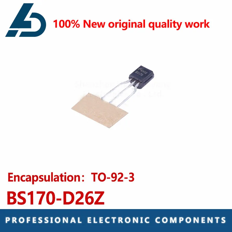 

The MOS FET BS170-D26Z is packaged in TO-92-3 N-channel 60V 500mA