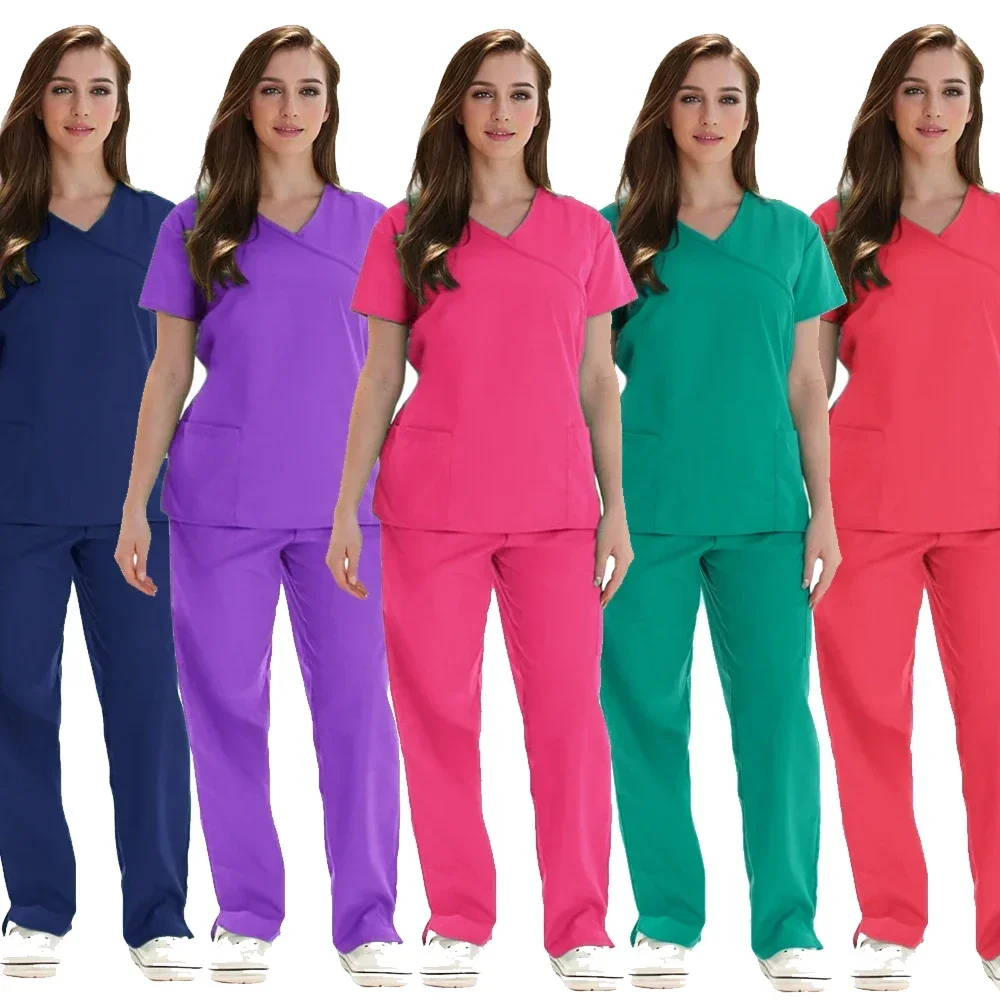 

Wholesale Short Sleeve Top Pants Medical Surgical Uniform Breathable Hospital Nursing Scrub Uniforms Men Women Scrubs Nurse Set