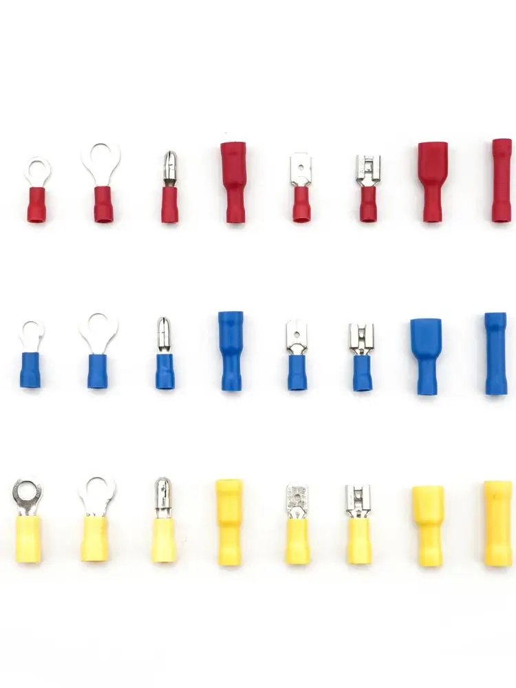 225/400/700/800PCS PVC Terminals Insulated Cable Connector Electrical Wire Crimp Butt Ring Fork Lugs Rolled Kit or Wire Stripper