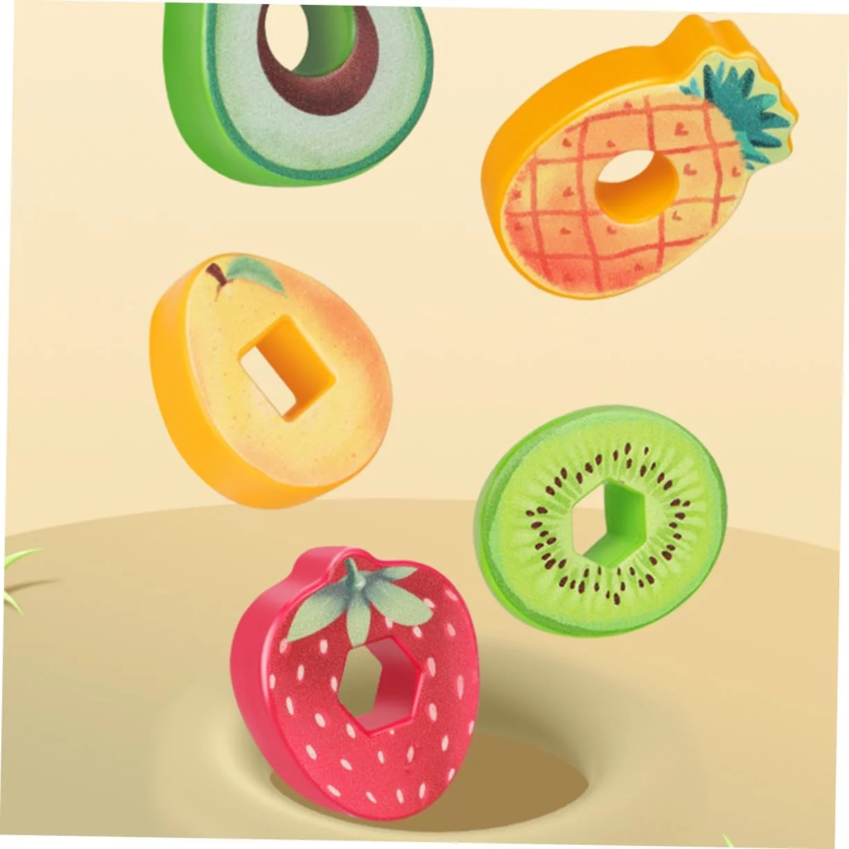 لعبة سلسلة تصميم الفواكه والخضروات (صندوق واحد)، لعبة التعليم المبكر للأطفال، لعبة التعرف على الشكل والألوان، الشكل التعليمي #4