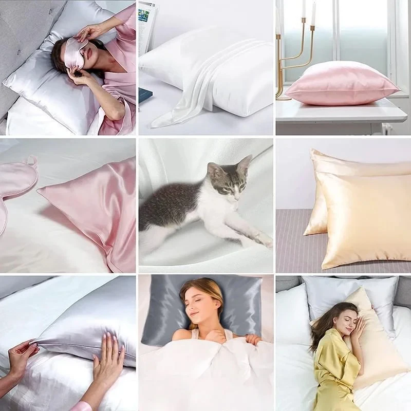 1pc Pillowcase Super soft Pillowcase Comfortable Luxury Satin Pillowcases for Hair and Skin Hypoallergenic Cooling Pillow Cases