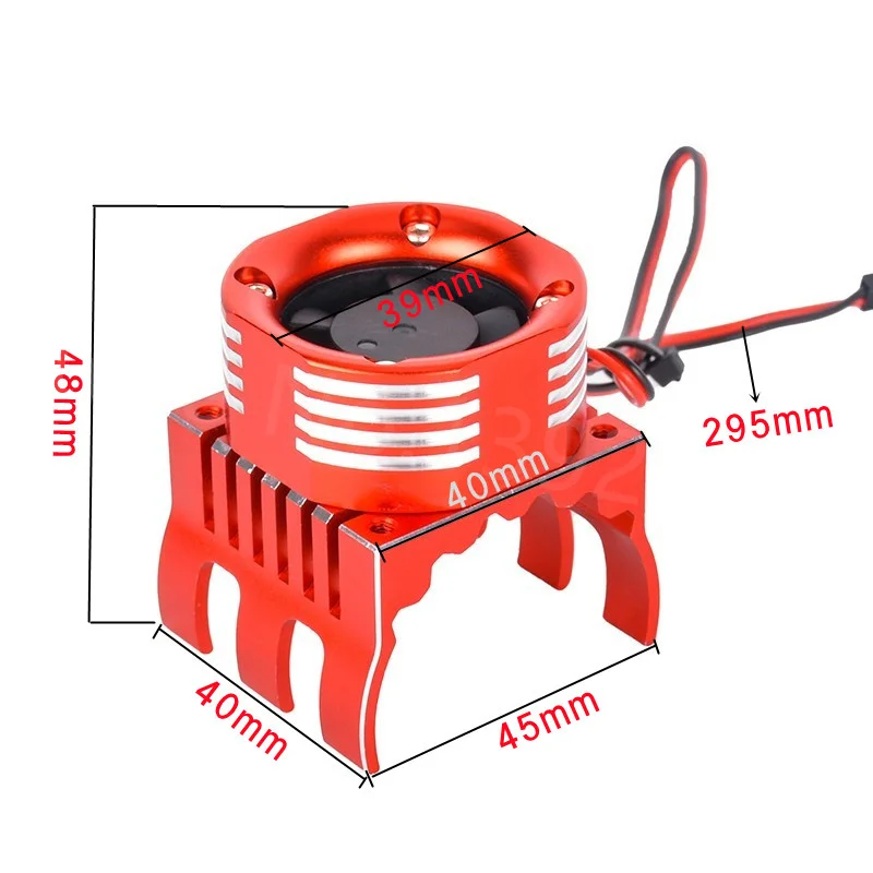 1/8 1/10 Scale RC Model Car Aluminum Alloy Heatsink Heat Sink 42mm 4274 ESC Motor Mount Cooling Fan With Colorful LED Light