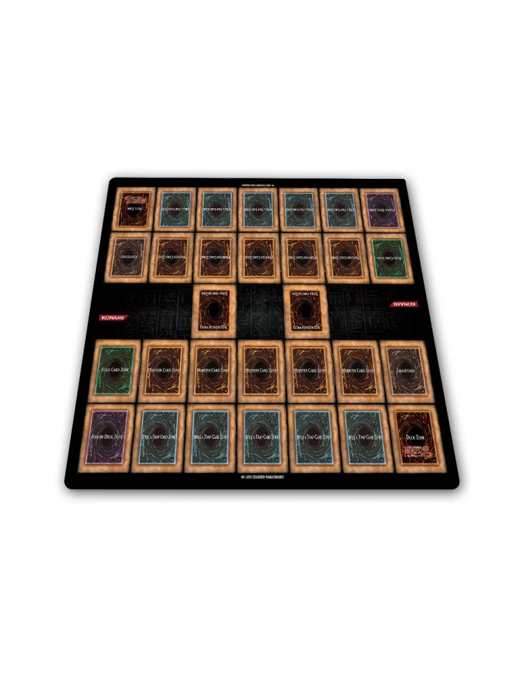 600x600mm Yu-Gi-Oh! Egipska Retro Mata do Gry w Karty Kolekcjonerskie 2mm z Wykończeniem Krawędzi, Pojedyncza Mata Gumowa do Gry w Karty, Prezent — 2