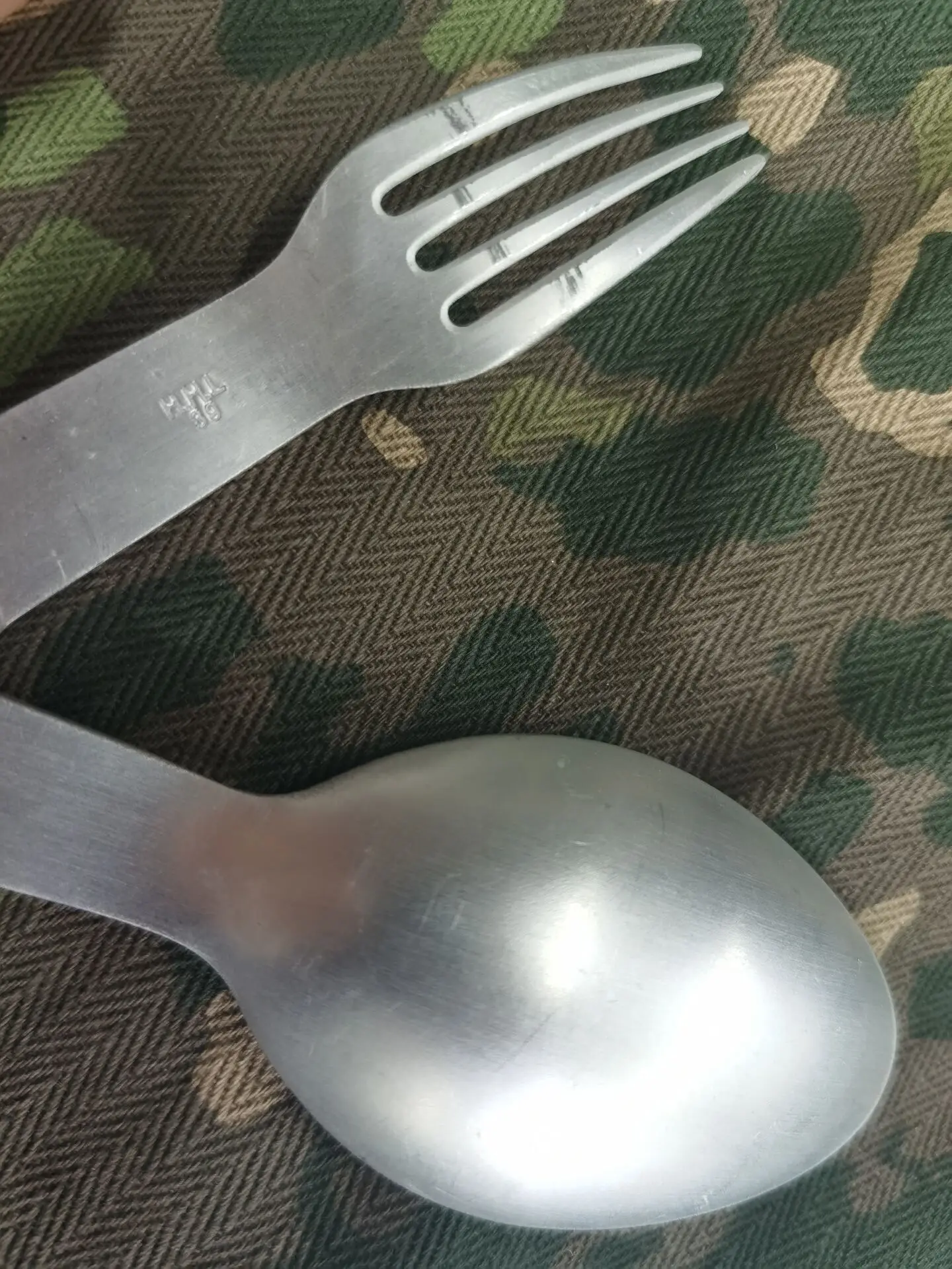 ww2 Spoon, fork, cutlery, aluminum, new, replica , Prussia