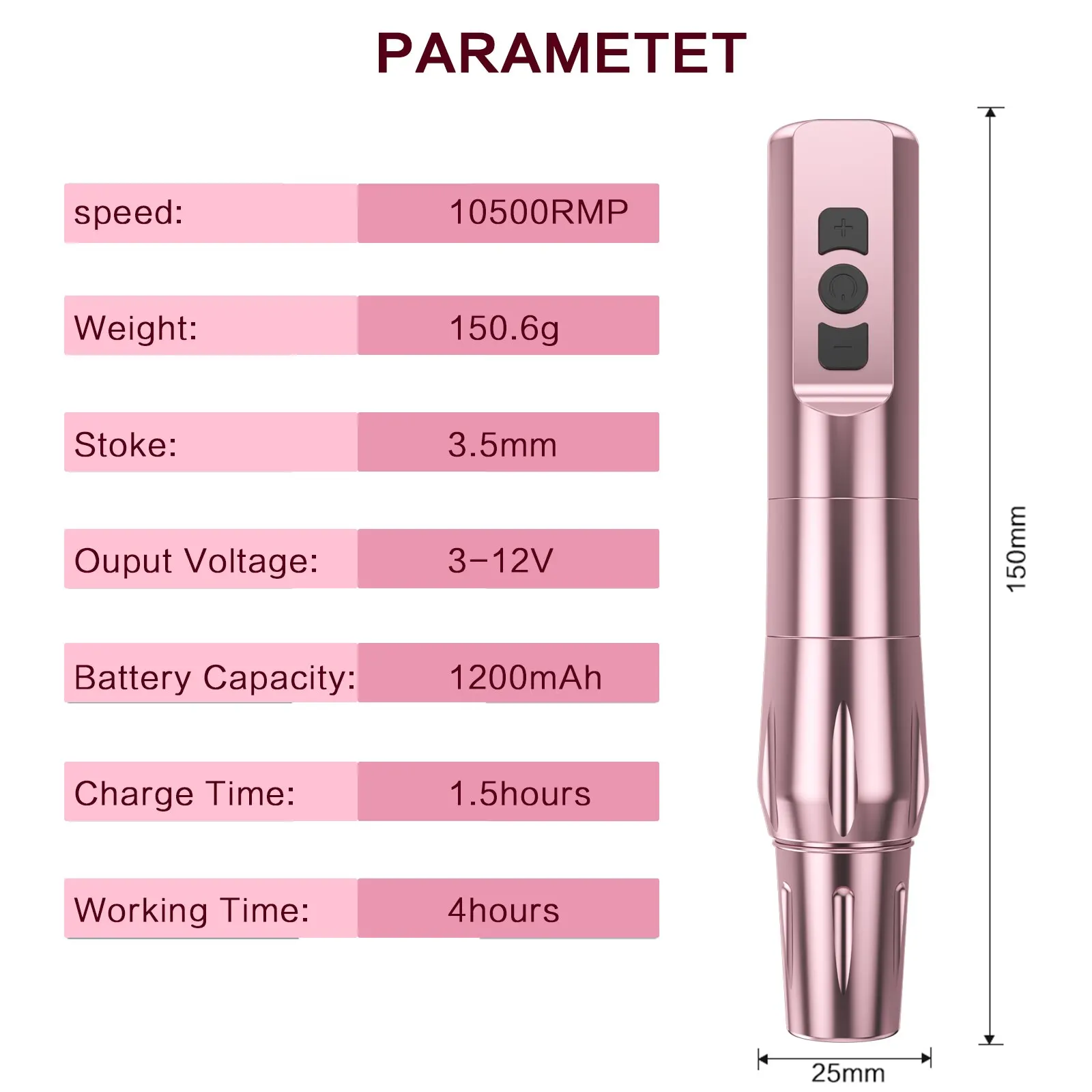 Biomaser Wireless Tattoo Machine for Permanent Makeup Tattoo Pen Beginner Eyebrows Lips Artist Supplies Fit Universal Cartridges