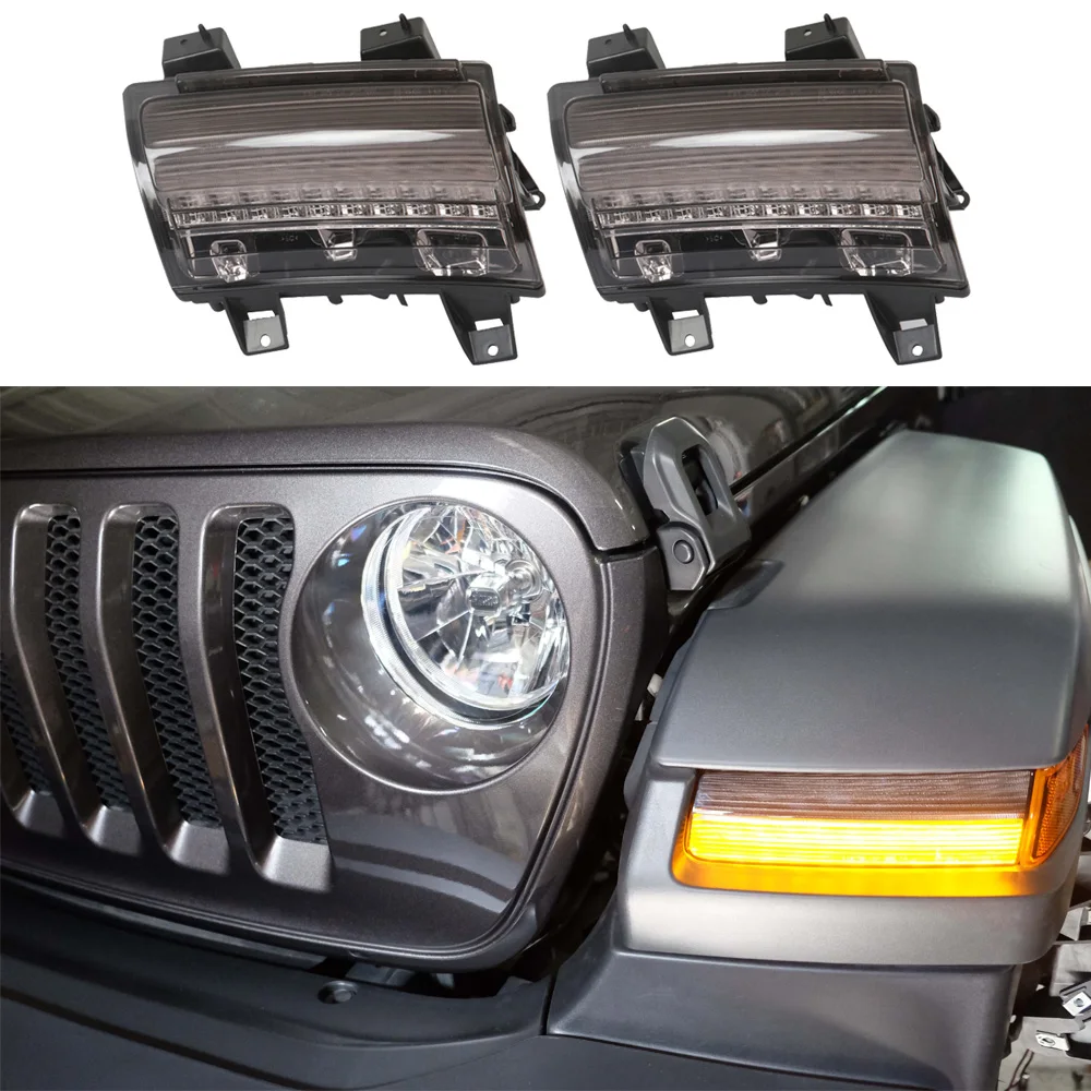 Lantsun JL1123 fender flare lights for jeep for wrangler JL wheel eyebrow lamp turnal lights fender lights