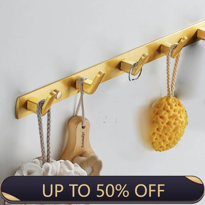 Entrance Coat Racks Hooks Aluminum Clothes Door Back Coat Racks Wall Mounted Hanging Hook Clothing