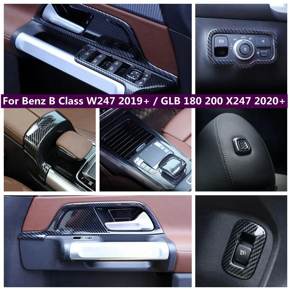 Gear Shift Box Control Panel Window Lift Button Cover Trim Fit For Benz B Class W247 2019 - 2022 / GLB 180 200 X247 2020 - 2024