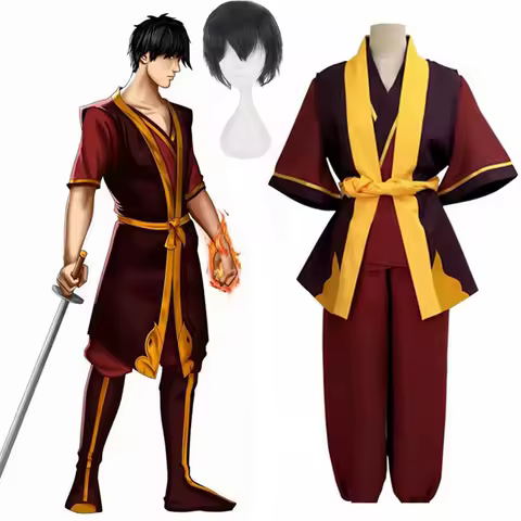 Avatar The Last Airbender Prince Zuko Cosplay Costume Anime Custom Made Uniform Wig Halloween Party