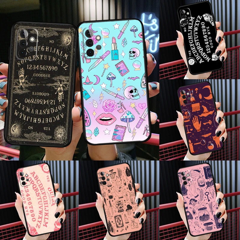 Girly Pastel Witch Goth Ouija Case For Samsung Galaxy A54 A34 A24 A14 A73 A53 A33 A23 A13 A52 A32 A22 A12 A51 A71 Cover