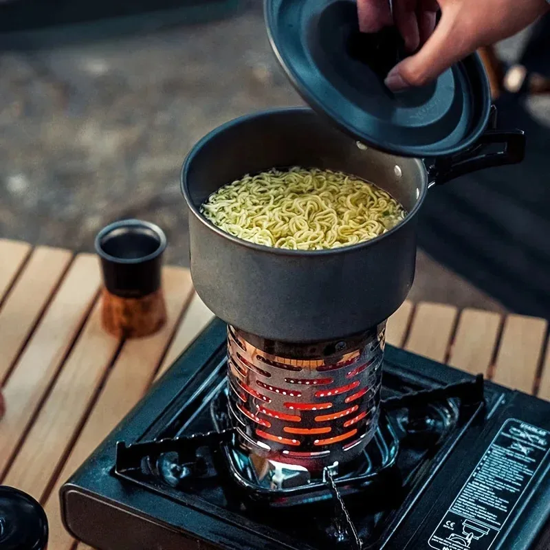 التخييم في الهواء الطلق غطاء التدفئة الصغيرة الفولاذ المقاوم للصدأ مكافحة تحرق معدات التدفئة التخييم خيمة سخان غطاء الفرن المعدات #2