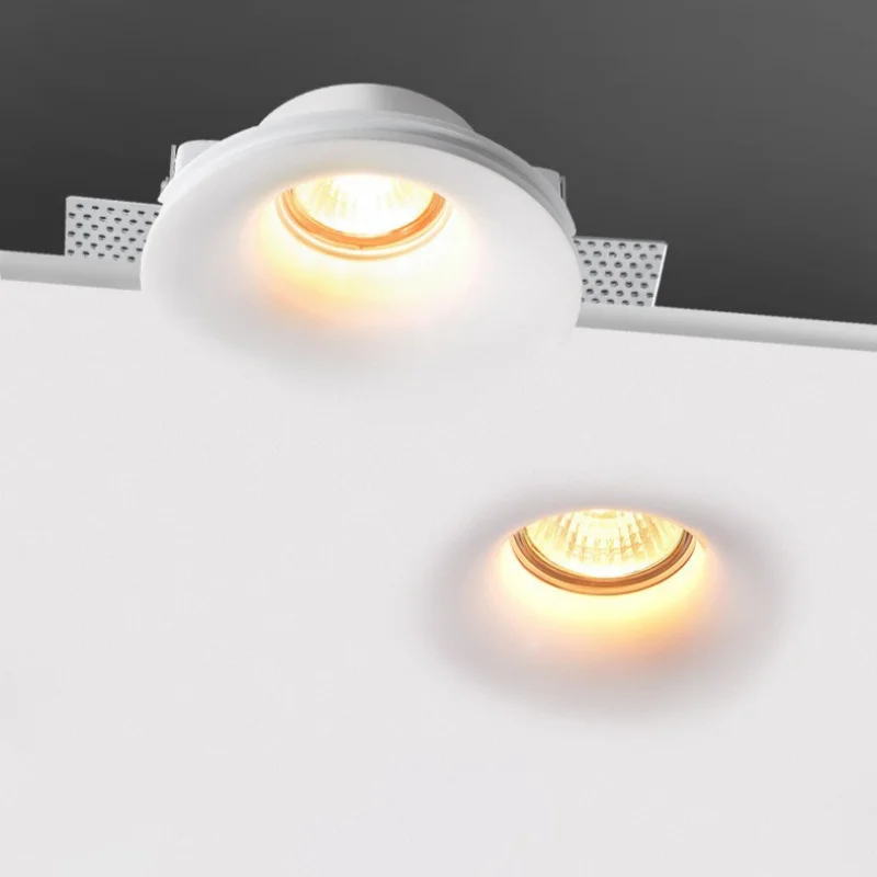 

Gypsum LED spotlight embedded no main lamp ceiling ceiling living room household anti-glare round square downlight
