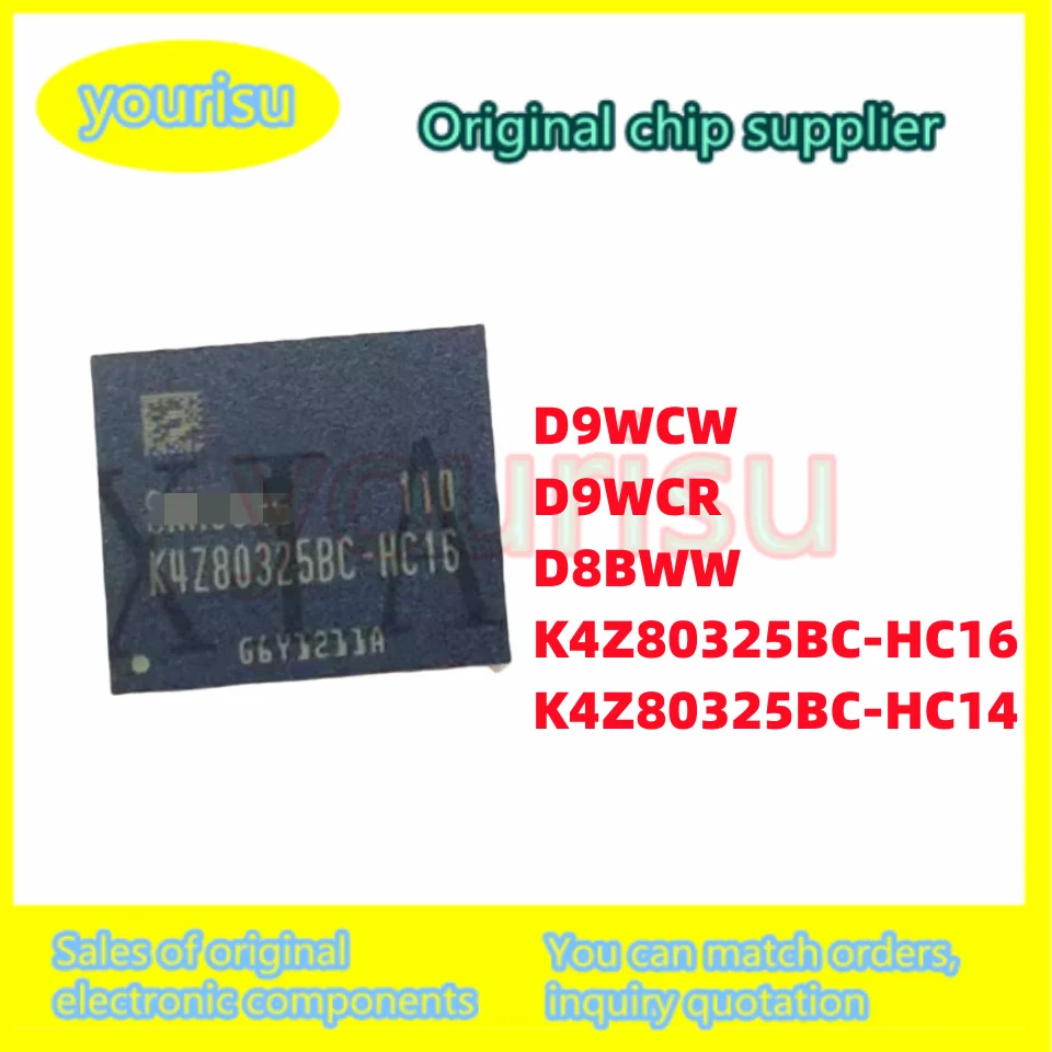 1Pcs/Lot Original DDR6 1G K4Z80325 K4Z80325BC-HC14 K4Z80325BC-HC16 D9WCW D8BWW D9WCR BGA graphics card storage chip