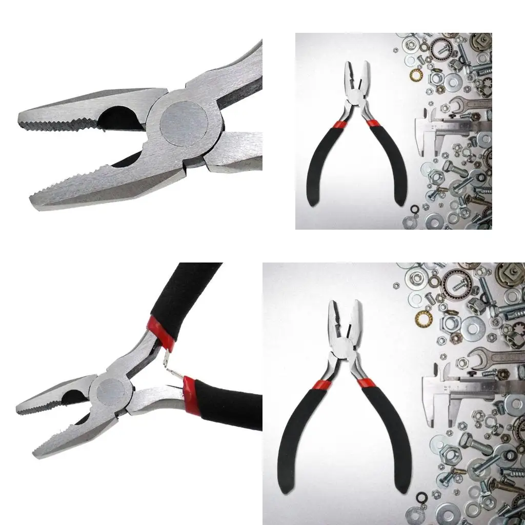 Kìm kết hợp hạng nặng 4.5in Kìm thép 45 # chắc chắn có tay cầm chống trượt Kìm cắt dây Dụng cụ dài 125mm chất lượng cao