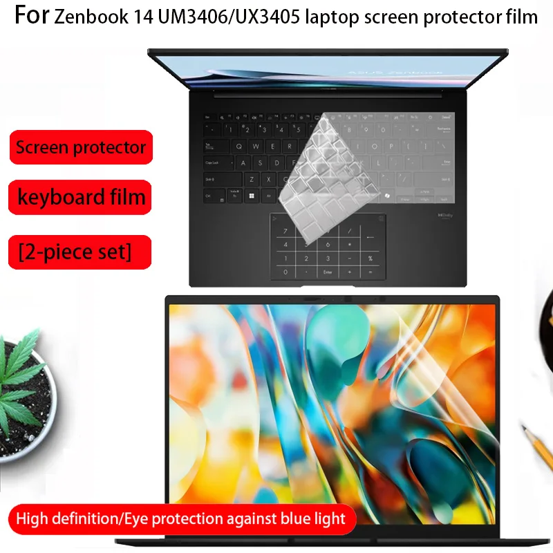 For ASUS Zenbook 14 UM3406Z/K screen protector UM3406H/UM3406G keyboard film UX3405M/UX3405C laptop privacy film anti-reflective