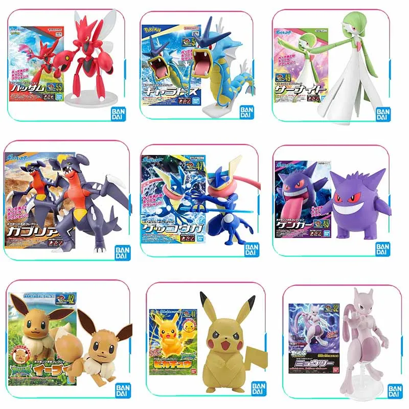 Bandai pokemon montagem modelo pikachu mewtwo kyurem lucario rayquaza charizard ho-oh gyados gengar lugia garchomp brinquedos presentes