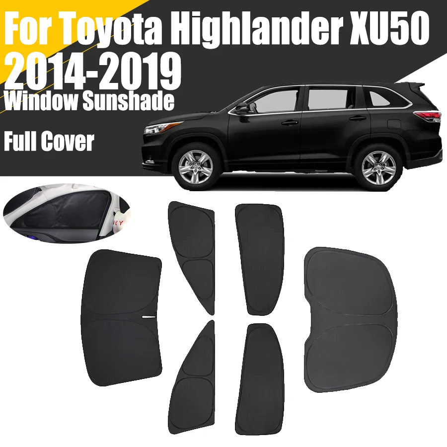 Custom Full Cover Car Window Sunshade For Toyota Highlander XU50 2014-2019 Privacy Blind Curtain Front Windshield 2015 2016 2018