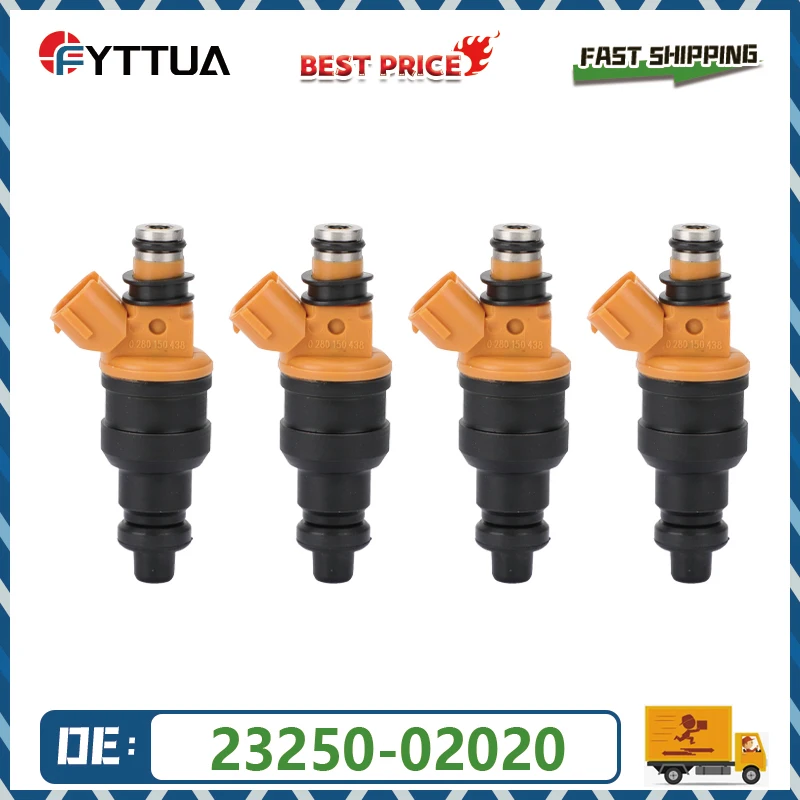 

4pcs Fuel injector 23209-02020 23250-02020 0280150438 For Toyota Carina AT190 Avensis AT220 4AFE