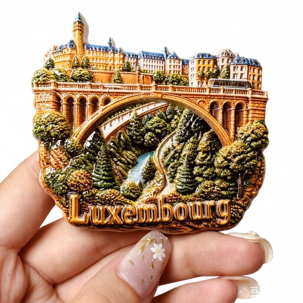 Europe  Luxembourg  3D Fridge Magnets Tourism Souvenir Refrigerator Magnets Sticker