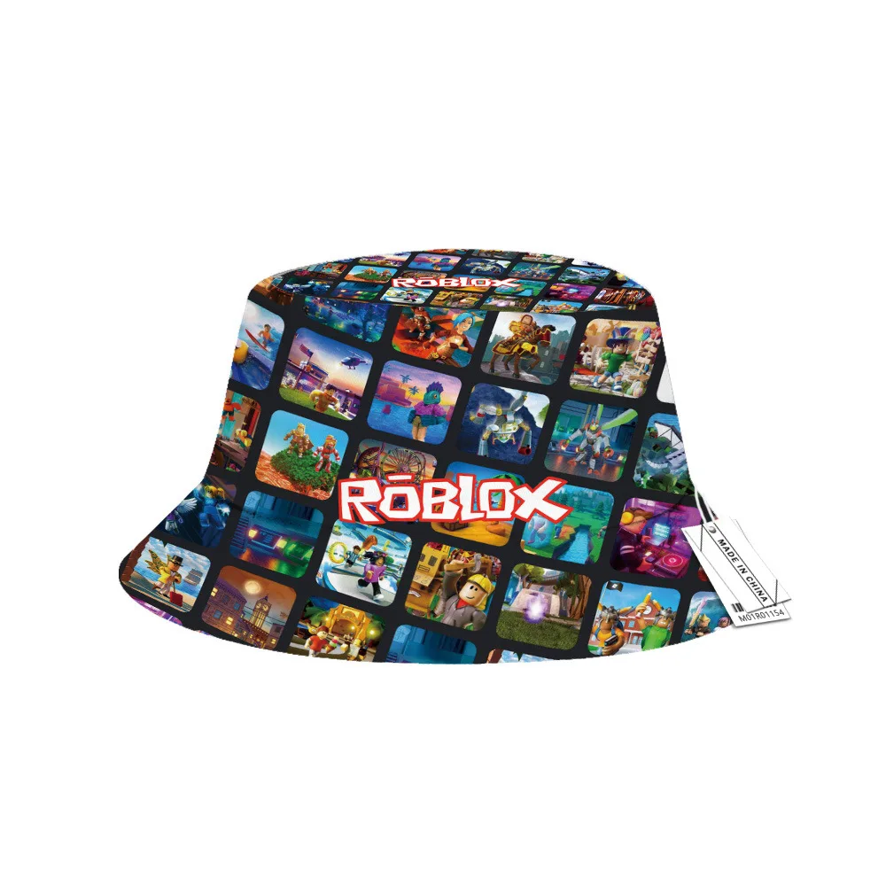 

Virtual World Fisherman Hat Basin ROBLOX Men's and Women's Outdoor Sun Protection Hat Cartoon Animation Printing Casual Hat