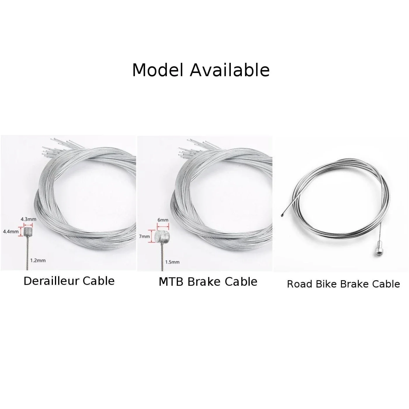 Stainless Steel Bike  Front Rear Brake Derailleur Cable             Line Core Replacement For MTB Bike Road Bicycle 1.5mm*1800mm