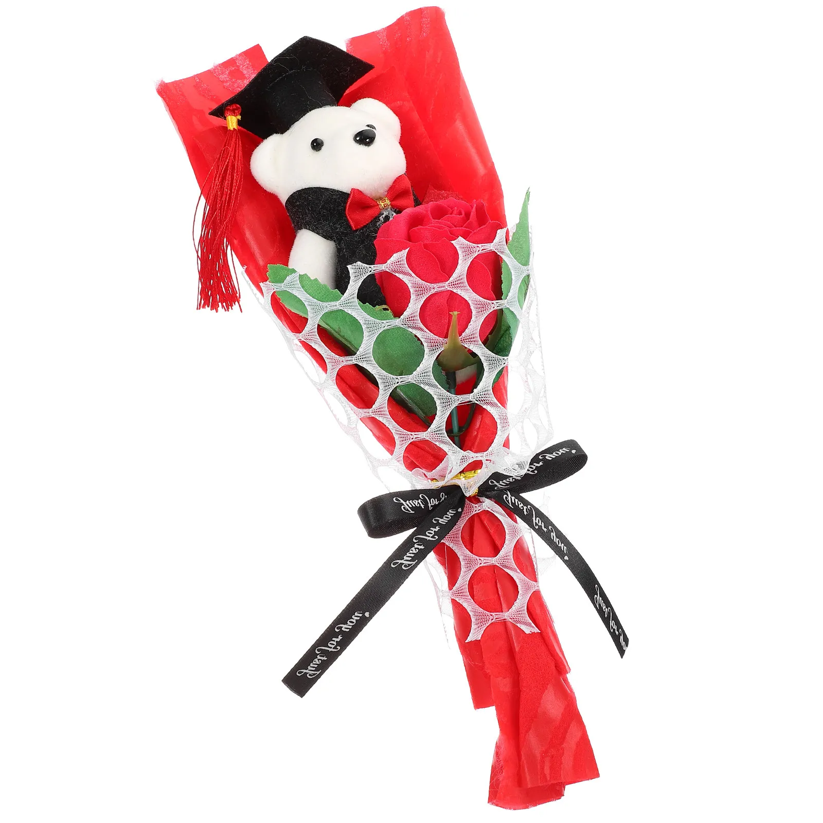 

Креативный букет из плюшевых мишек с вечными цветами для выпускного: идеальное украшение для церемонии, реквизит для фото, выражение благодарности