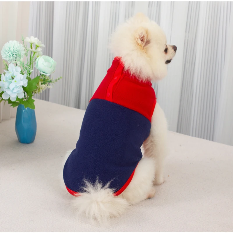 Fleece Dog Clothes Warm Puppy Cats Vest For Small Dogs Spring Autumn Jackets  Chihuahua Clothing French Bulldog Jacket Pug Coats