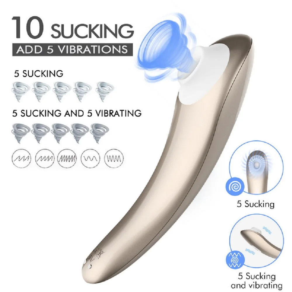 2 In 1 Waterproof 10 Suction Modes Vibrator Stimulate Anus G-spot Nipple Clitoris Vacuum Cleaner USB Charging Dildo Sex Toys