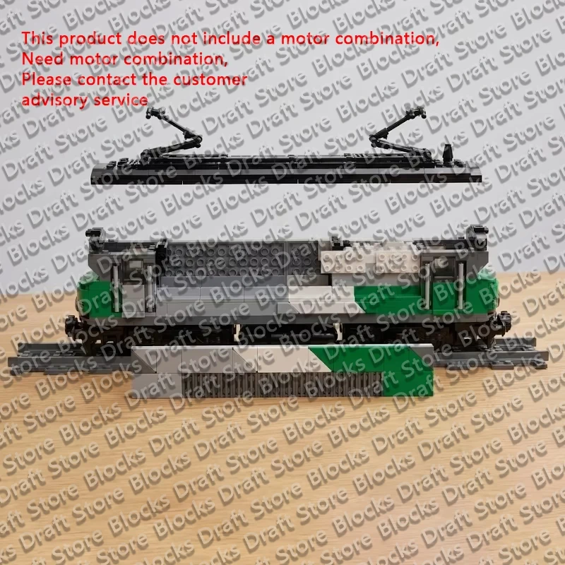 City Car Model MOC Building Bricks BB7200 Electric Locomotive Modular Technology Assemble Toys Suit Holiday Gifts Display QWERT