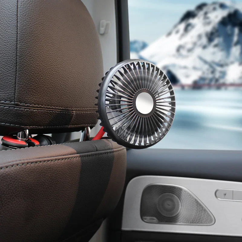 

Mini USB Car Fan Electric Seat Headrest Cooler for Rear Back Seat