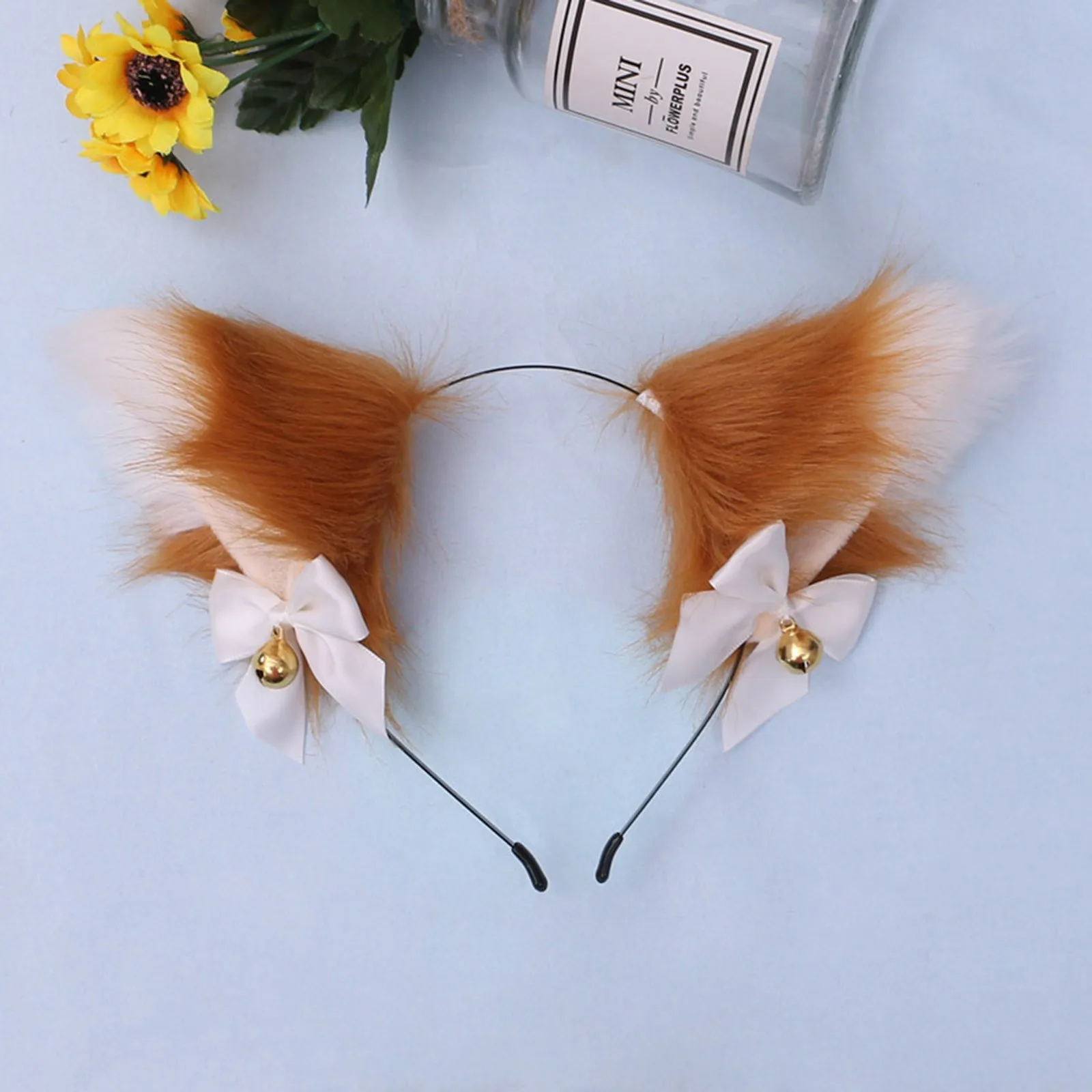 Diadema peluda con orejas de gato para niña, accesorios de cámara, diadema h, bandas para el cabello, Cosplay de fiesta